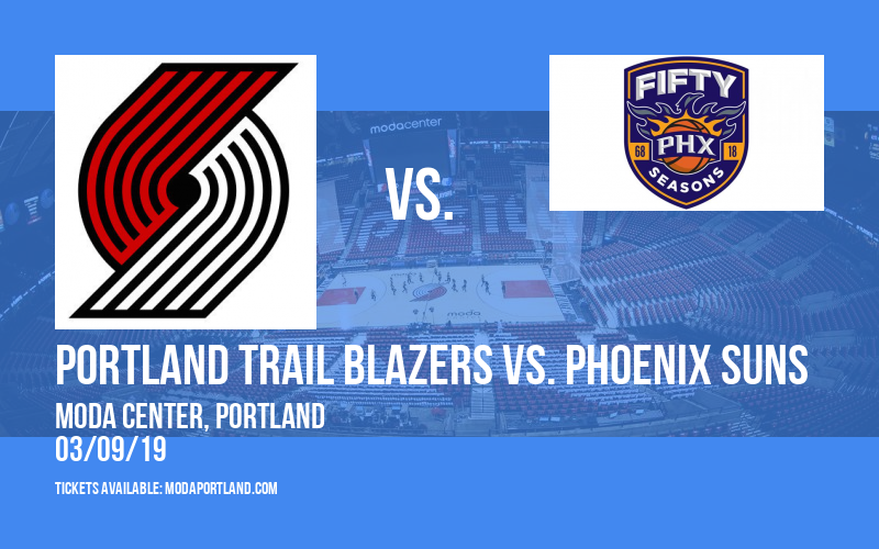 Portland Trail Blazers vs. Phoenix Suns at Moda Center tickets Portland Trail Blazers vs. Phoenix Suns at Moda Center