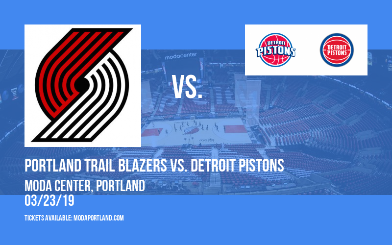 Portland Trail Blazers vs. Detroit Pistons at Moda Center tickets Portland Trail Blazers vs. Detroit Pistons at Moda Center