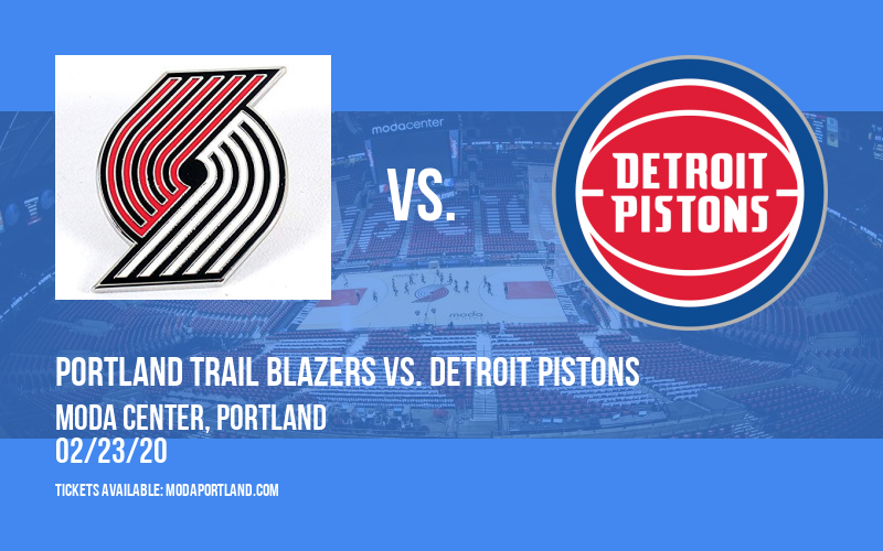 Portland Trail Blazers vs. Detroit Pistons at Moda Center tickets Portland Trail Blazers vs. Detroit Pistons at Moda Center