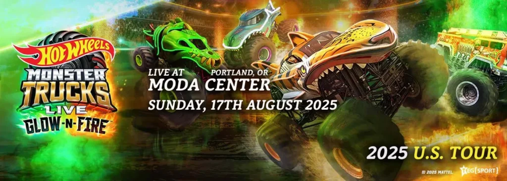 Hot Wheels Monster Trucks Live Glow-N-Fire at Moda Center at the Rose Quarter
